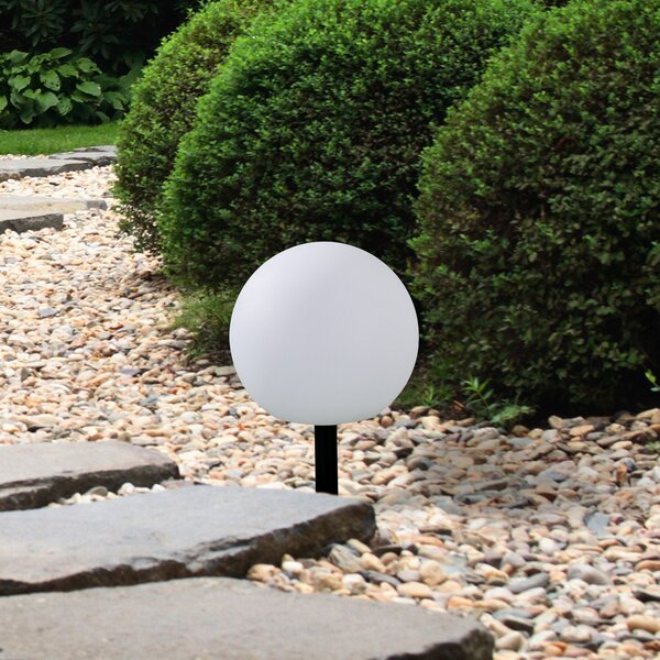 Lampă de Exterior Lindby, Lago, Alb, Terasă, Plastic, Modern