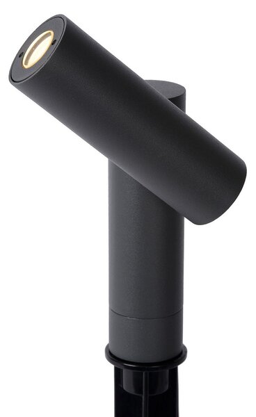 Lucide Tatum LED cu LED-uri lumină de sol spot rotativ, Negru, Metal, Modern