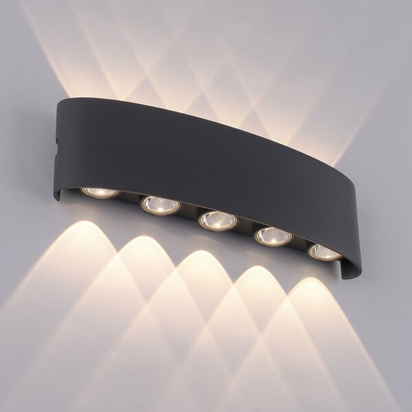 Paul Neuhaus Aplică LED Carlo, 27 cm, negru, Negru, Metal, Modern