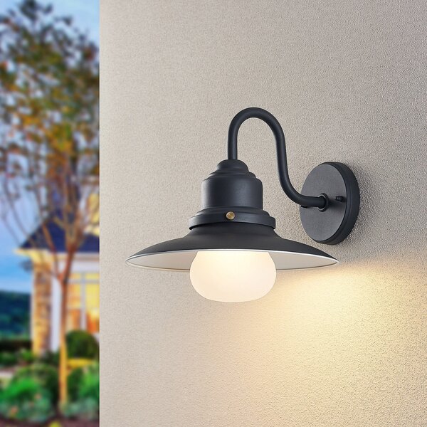 Lindby Aplică de perete Roisin, antracit, metal, 31 cm, reglabil, Gri, Metal, Antichitate