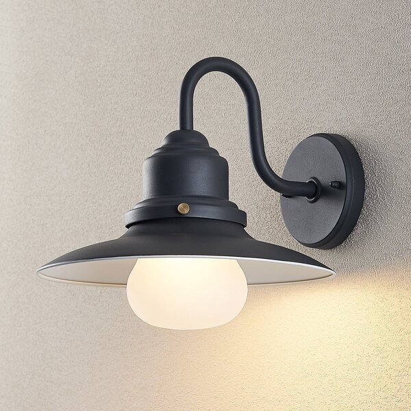 Lindby Aplică de perete Roisin, antracit, metal, 31 cm, reglabil, Gri, Metal, Antichitate