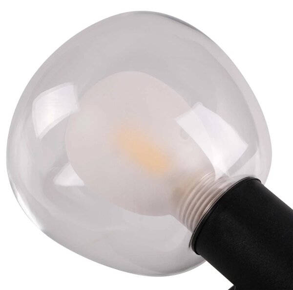 Aplica de perete pentru baie POLA 2xG9/5W/230V IP44 negru/sticlă transparentă