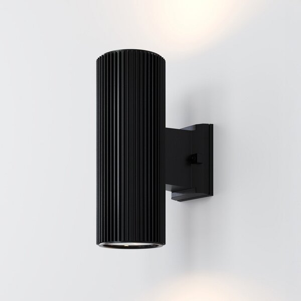 Maytoni Rando aplică de exterior, 2 fluxuri, negru, reglabil, Negru, Metal, Modern