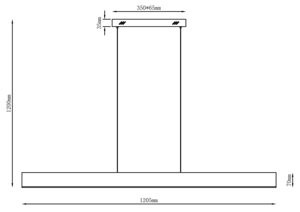 Lustră LED suspendată pe cablu BERNADETTA 20W 230V 4000K albă