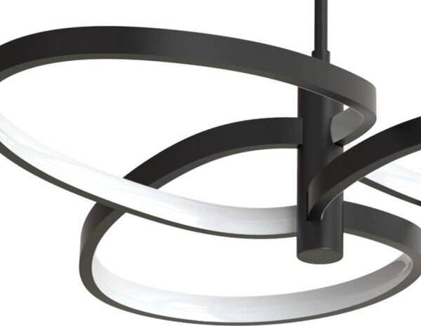 RIBBON Lustră LED pe cablu, 25W, 230V, 4000K, negru