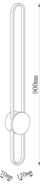 Aplica de perete FLORENTYNA LED/24W/230V 4000K negru/bej
