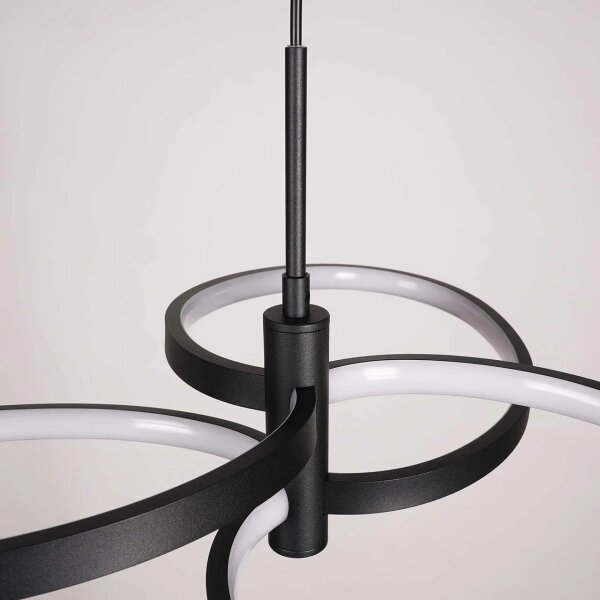 RIBBON Lustră LED pe cablu, 25W, 230V, 4000K, negru