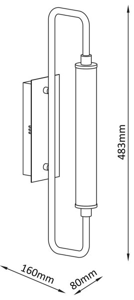 Aplică de perete LED FELICJA LED/10W/230V 4000K neagră