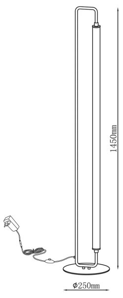 Lampă de podea FELICJA LED, 24 W, 230 V, 4000 K, negru