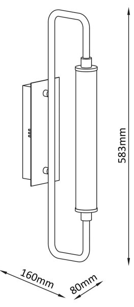 Aplica de perete FELICJA LED/14W/230V 4000K negru