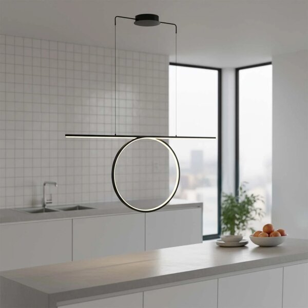 Lustră LED suspendată pe cablu ODETTA LED/42W/230V 4000K neagră