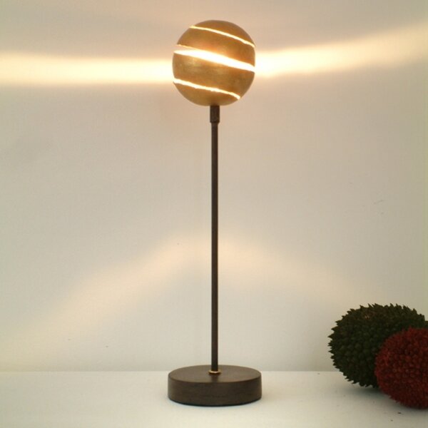 Holländer Lampă de masă KUGELBLITZ GOLD din fier, Auriu / Alamă, Camera de zi / sufragerie, Metal, Modern, glob