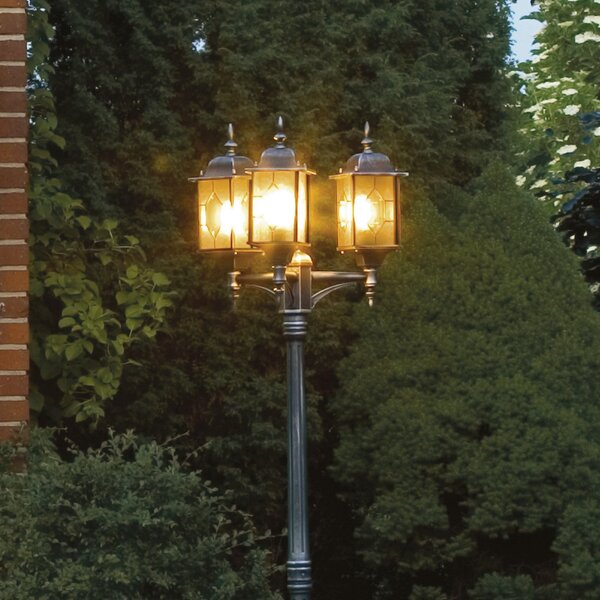 Konstsmide Lampadar Milano, 3 fluxuri, reglabil, Negru, Plastic
