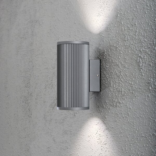 Konstsmide Aplică de exterior Siracusa cu lumină Up-&-Down, reglabil, Gri, Metal, Modern