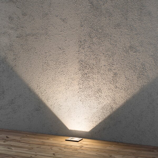 Konstsmide Malte spot încastrare sol LED radiație flex 6W, Metalic, Metal, Modern, Luminile încastrate unghiulare