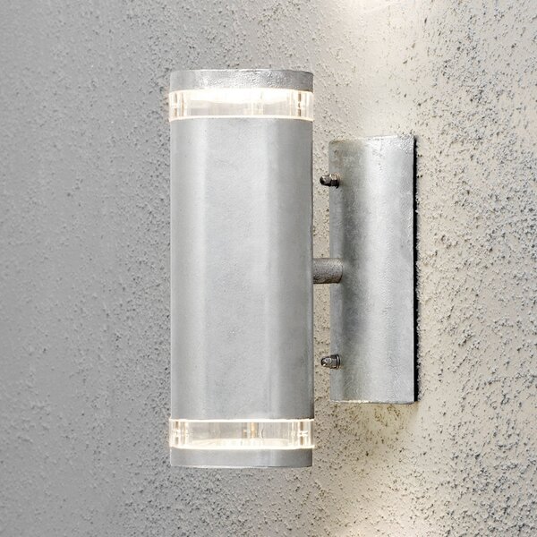 Konstsmide Aplică de exterior Modena 2 fl, gri, reglabil, Gri, Metal, Modern