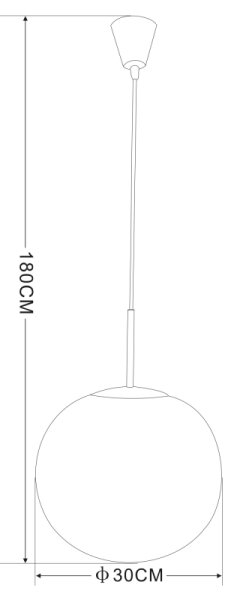 Lustră pe cablu JOEL 1xE27/60W/230V diametru 30 cm Globo 1582S