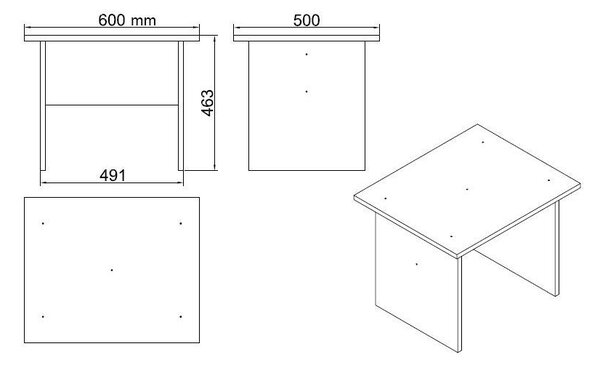 Set mobilier birou Vincent 13 (alb). 1107158
