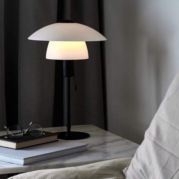 Nordlux Lampă de masă Verona, alb și negru, Negru, Camera de zi / sufragerie, Metal, Modern