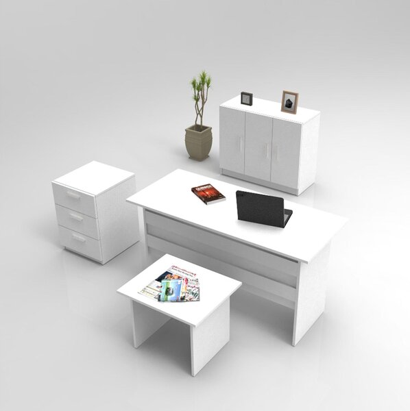 Set mobilier birou Vincent 12 (alb). 1107157