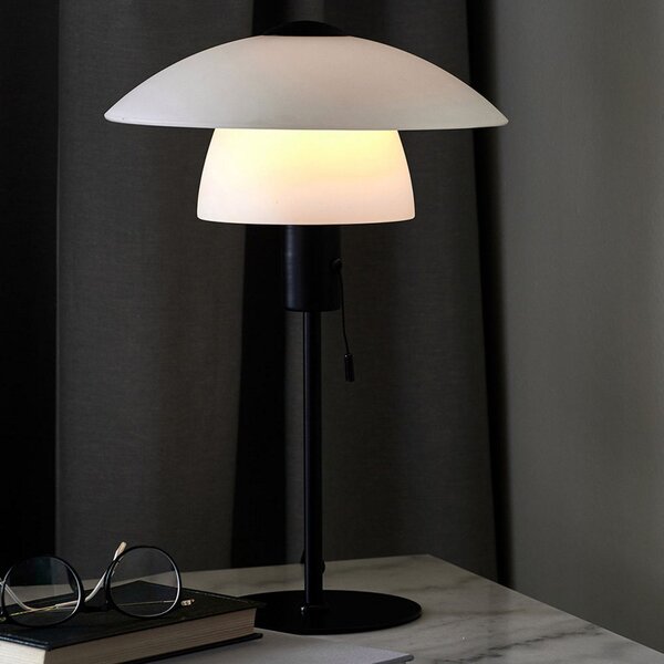 Nordlux Lampă de masă Verona, alb și negru, Negru, Camera de zi / sufragerie, Metal, Modern