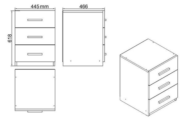 Set mobilier birou Vincent 13 (alb). 1107158
