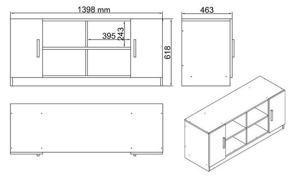 Set mobilier birou Vincent 13 (alb). 1107158