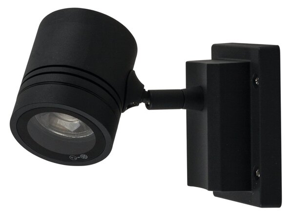 Heitronic Aplică de exterior Borneo 1 flux și reglabilă, Negru, Metal, Modern