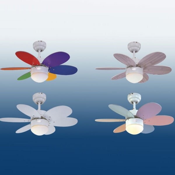Westinghouse Turbo II ventilator 2 seturi pale, Multicolor, Camera de zi / sufragerie, Metal, Modern