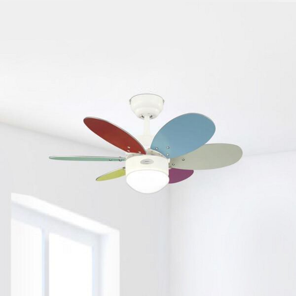 Westinghouse Turbo II ventilator 2 seturi pale, Multicolor, Camera de zi / sufragerie, Metal, Modern