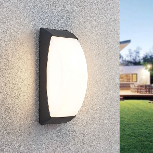 Lampă de Exterior Lindby, Alexey, Negru, Plastic, Modern