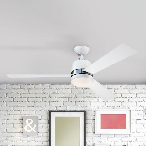 Westinghouse Tristan ventilator, lumină, alb/arțar, Lemn, Camera de zi / sufragerie, Lemn, Modern