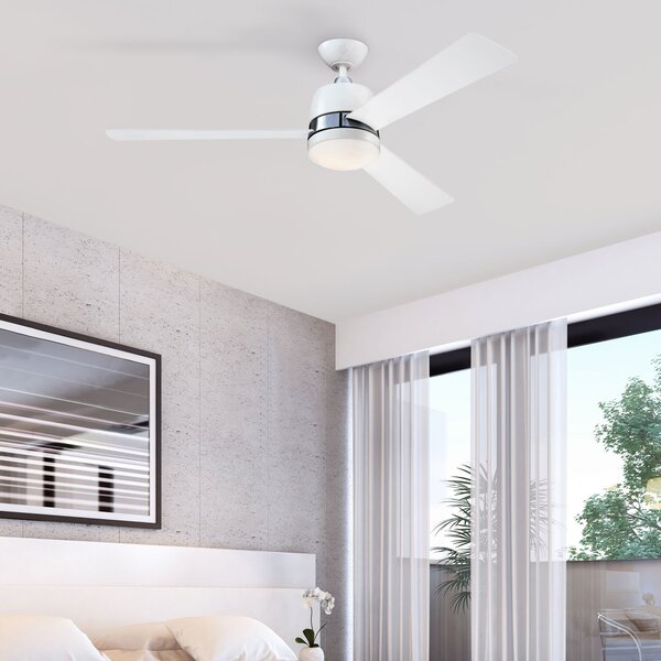Westinghouse Tristan ventilator, lumină, alb/arțar, Lemn, Camera de zi / sufragerie, Lemn, Modern