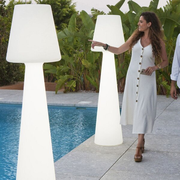 Newgarden Lola lampadar înălțime 165 cm alb cald, Alb, Plastic, Modern
