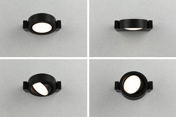 Paulmann Swivea aplică LED de exterior, cardanică, Negru, Metal, Modern