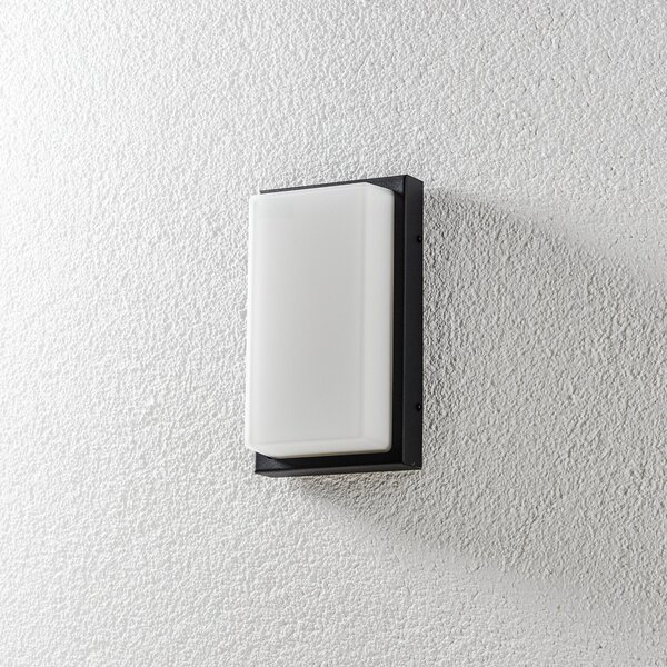 LCD Aplică de exterior Babett E27 cu senzor grafit, Negru, Metal, Modern