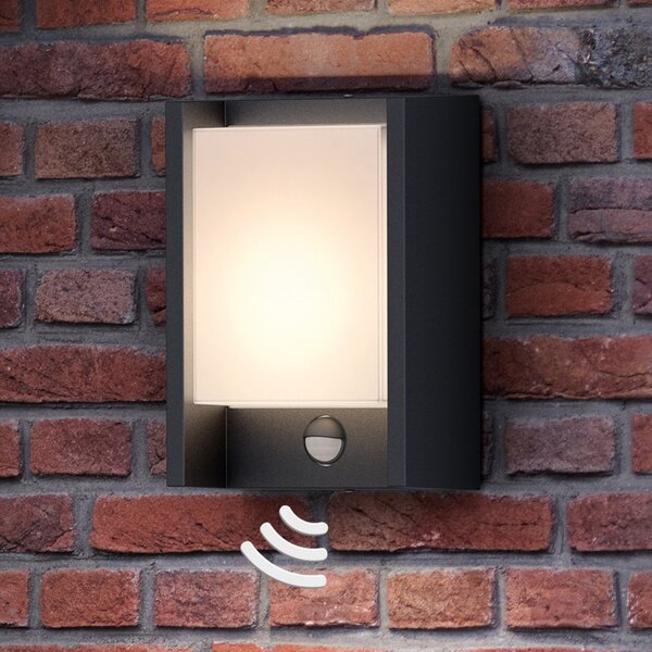 Philips LED lampă pentru exterior Arbour cu senzor 1 bec 2.700 K, Negru, Metal, Modern