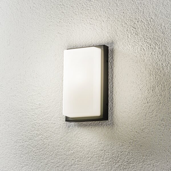 LCD Aplică de exterior Babett E27 cu senzor grafit, Negru, Metal, Modern