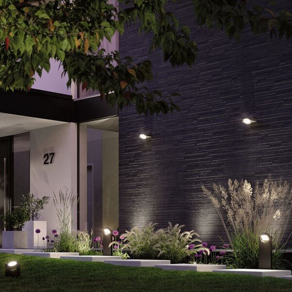 Paulmann Swivea aplică LED de exterior, cardanică, Negru, Metal, Modern