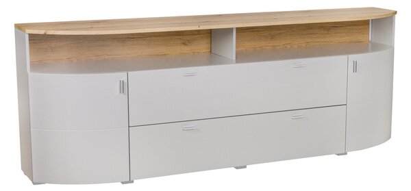 Comodă TV Tenelmo 113Stejar, Gri, 22x8x4cm