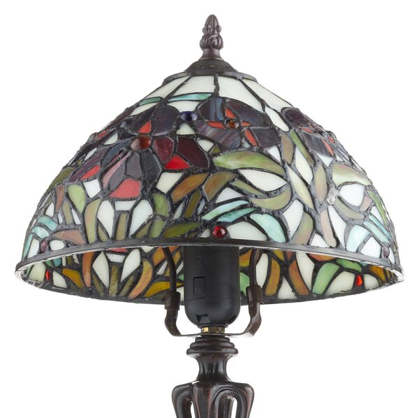 Artistar ELINE lampă de masă clasică în stil Tiffany 40 cm, Multicolor, Camera de zi / sufragerie, Metal, Tiffany