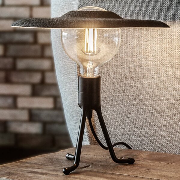 UMAGE Shade lampă de masă negru/pâslă, Negru, Camera de zi / sufragerie, Țesătură / Textil, Modern, Tripod
