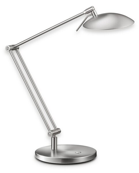 Knapstein Lampă de birou LED Coira, nichel mat, reglabil, Gri, Studiu / Birou, Metal, Design
