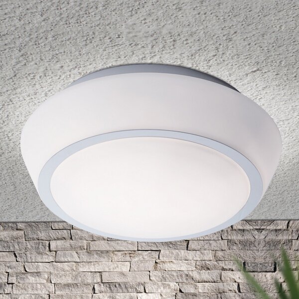 ORION Plafonieră din sticlă Pia cu IP44, 38 cm, reglabil, Alb, Baie, Metal, Modern