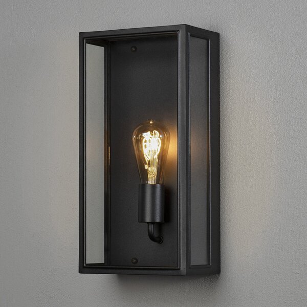 Konstsmide Aplică de exterior Carpi, negru, 20,5 x 40 cm, reglabil, Negru, Metal, Modern, Perete unghiular