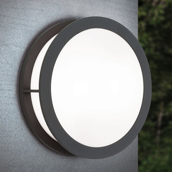 ORION Aplică de exterior Henry, Ø 30cm antracit, reglabil, Negru, Metal, Modern