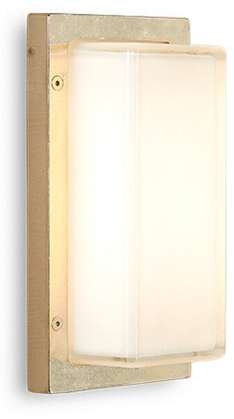 Moretti Luce Aplică de exterior Ice Cubic 3410, alamă natur, reglabil, Auriu / Alamă, Metal
