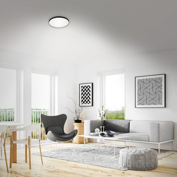 Briloner Plafonieră cu LED Malbona, IP44, Negru, Baie, Metal, Modern