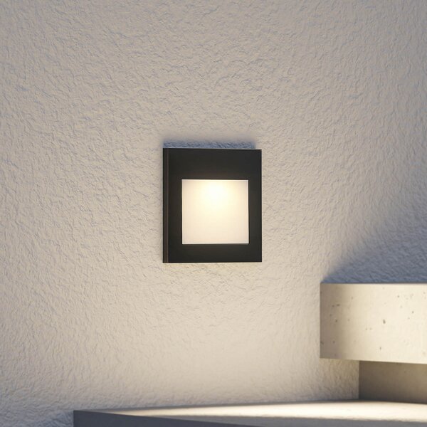 Arcchio LED lampă de perete încastrată Zamo, negru, 11 cm, IP65, reglabil, Negru, Hol, Metal, Modern