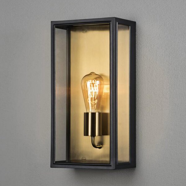 Konstsmide Aplică de exterior Carpi, negru, lățime 20,5 cm, reglabil, Negru, Metal, Modern, Felinar